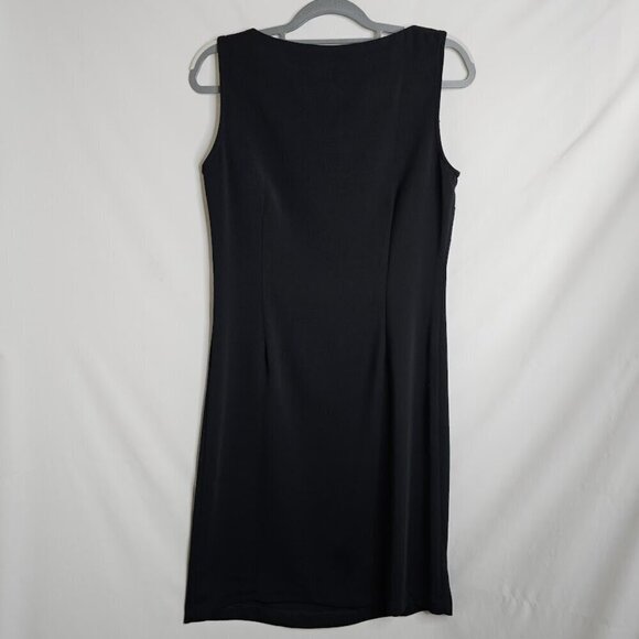 COLDWATER CREEK Y2K Dress BLACK size S Chic Elegant Minimalist Party Sleeveless - Picture 6 of 7